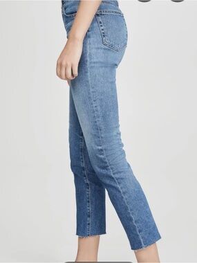 AG Adriano Goldschmied Isabelle Strait Cropped Jeans size 29